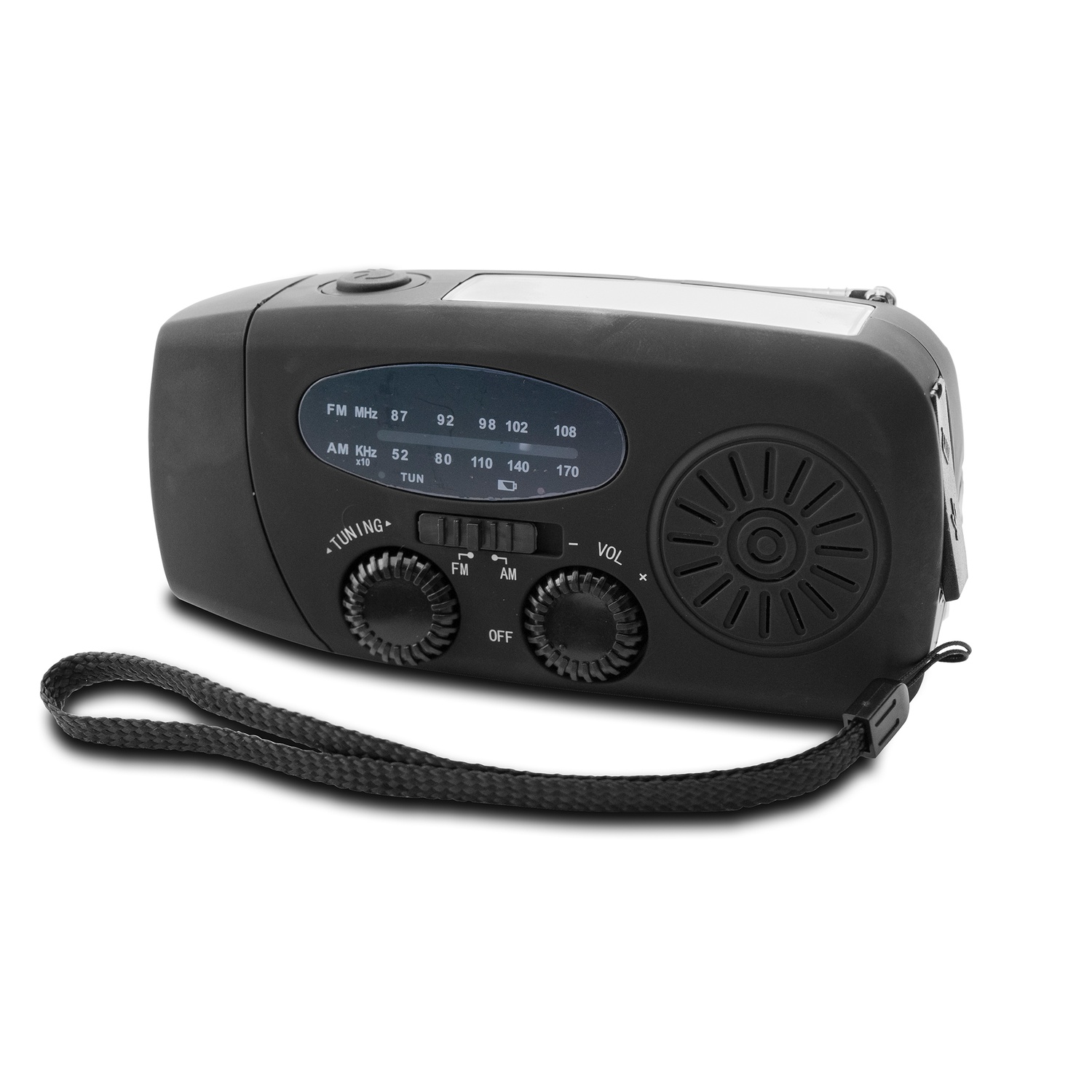 Nødradio med Solcellelading / Vevradio & Powerbank