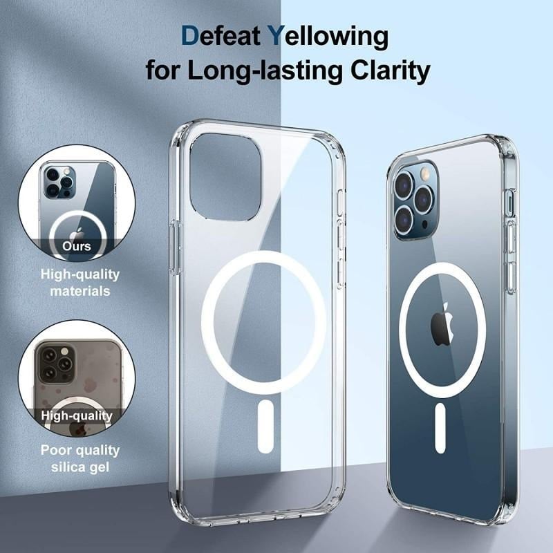 iPhone 13 Pro Transparent Stötdämpande Skal MagSafe-Kompatibelt (7 av 11)