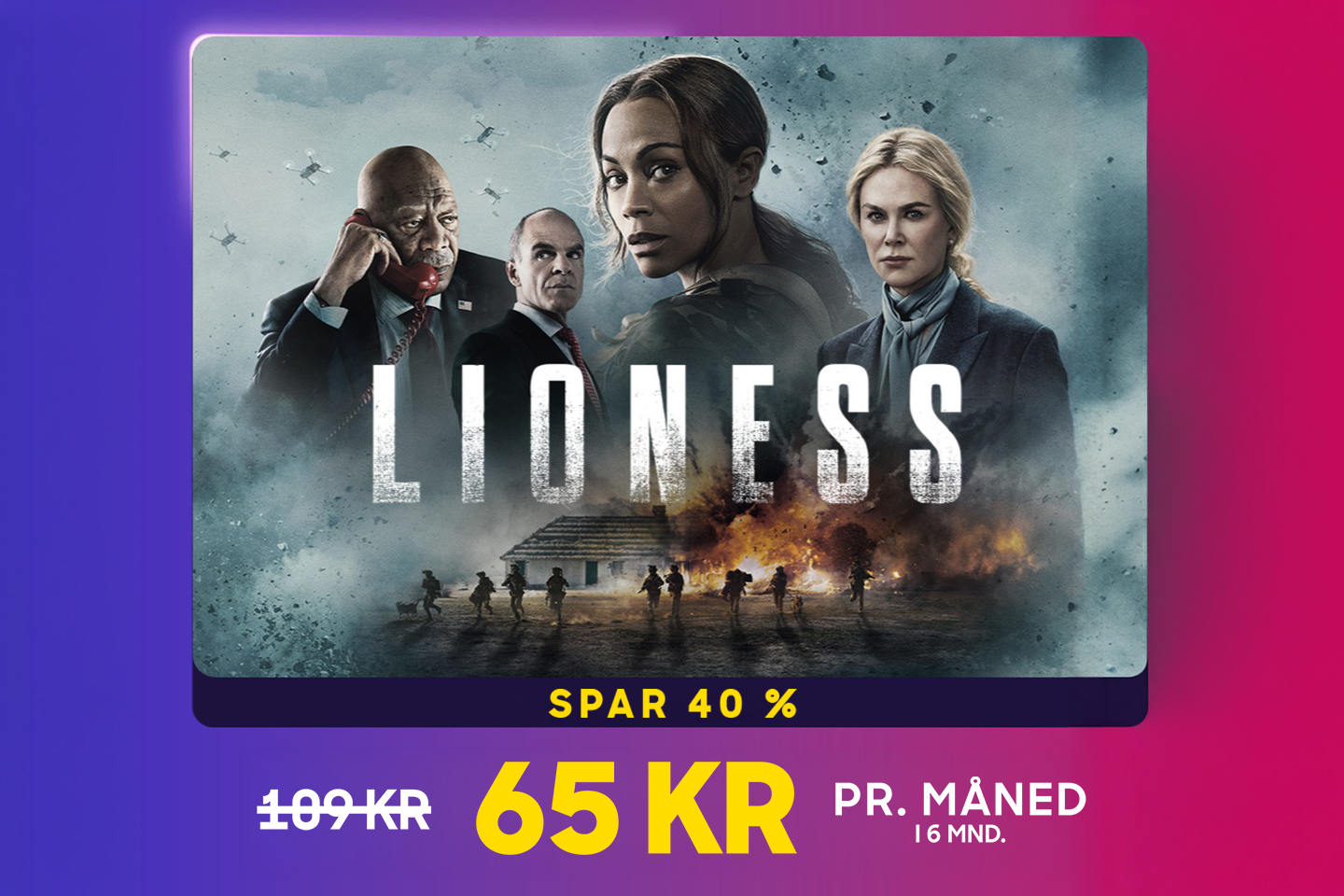 40% rabatt på SkyShowtime Standard- & Premium-abonnement i 6 måneder