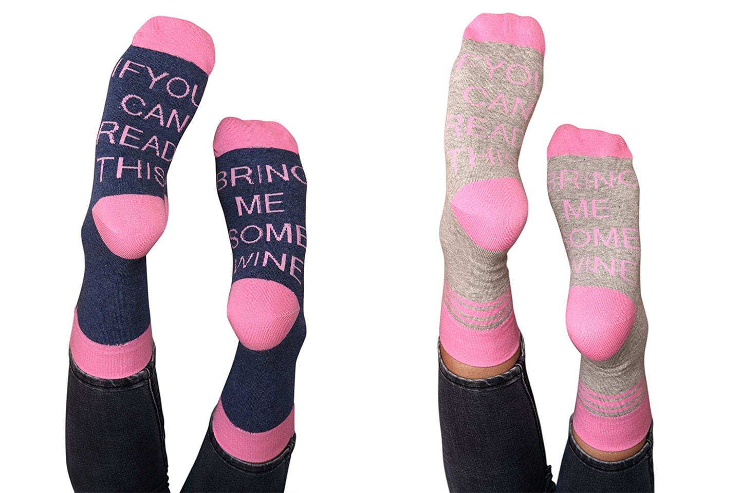 Morsomme sokker med tekst på undersiden 1 eller 2 par (3 av 6)