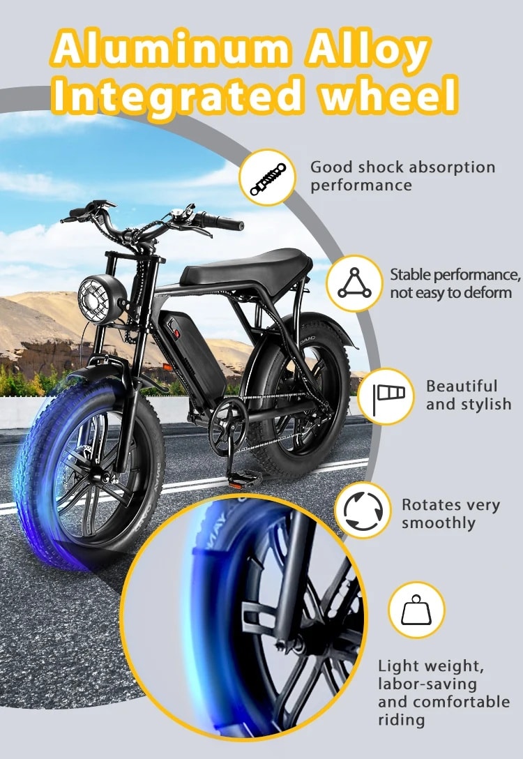 2024 - Elcykel - Ebike - V8 750W 48V 15ah - 40-60km (2 av 10)