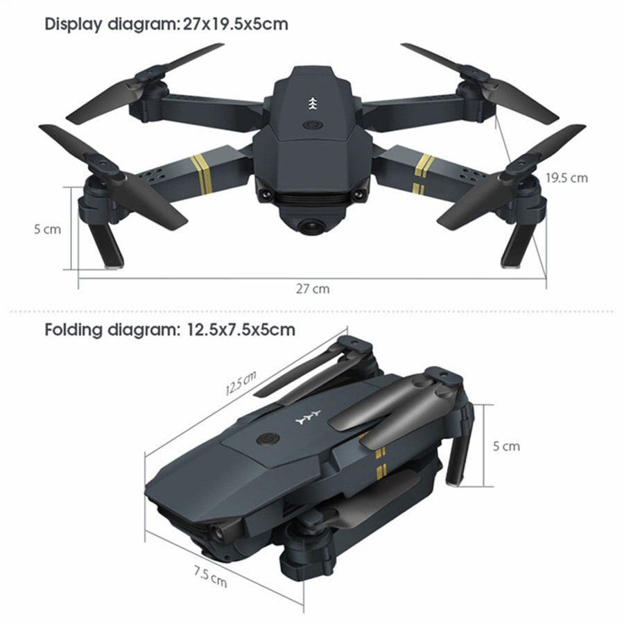 E58 RC Quadcopter drönare med HD-kamera (4 av 9)