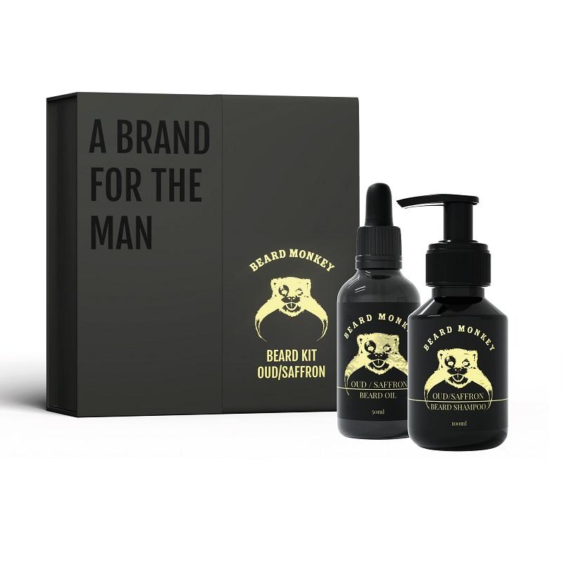 Giftset Beard Monkey Beard Kit Oud/Saffron 2023