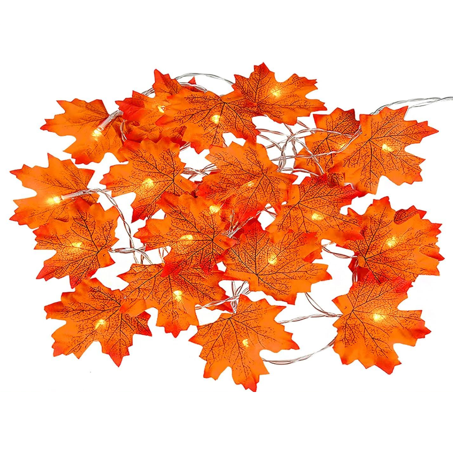 LED-lyslenke med høstblader 3m eller 6m