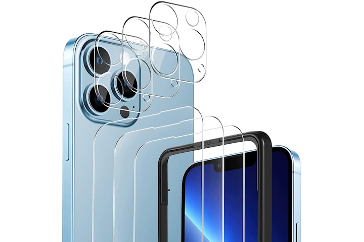 6-pack Skärmskydd iPhone 13 Pro + Ram Stark Härdat Glas C4U®