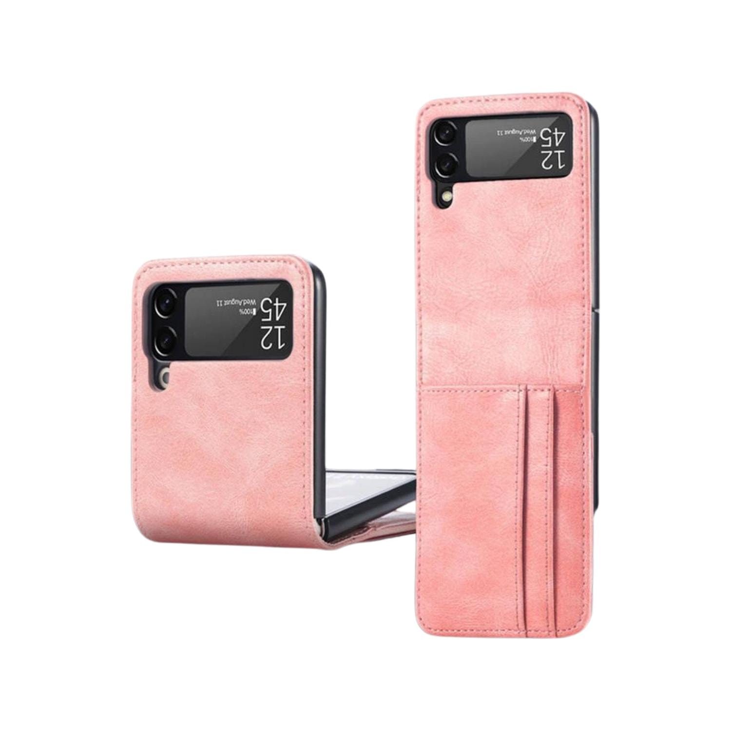 Samsung Galaxy Z FLIP 4 - plånbok skal fodral veganskt läder (4 av 7)
