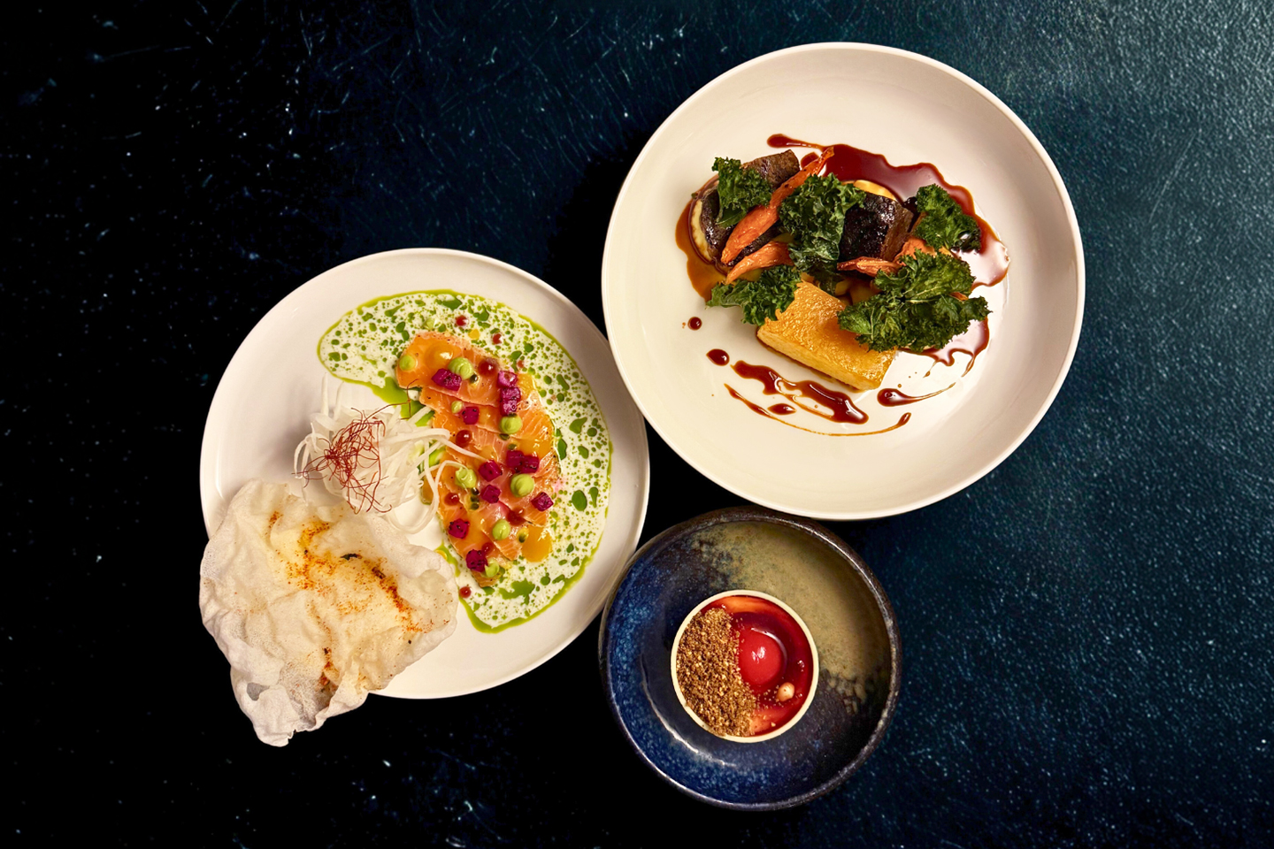 Catering for opptil 50 personer, kokk til stede for plating og bistand under hele måltidet