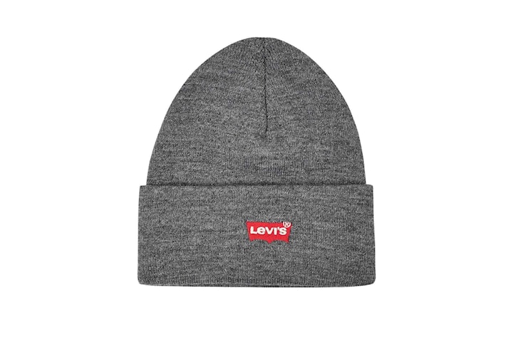 Levi's Red Embroidered Batwing Beanie