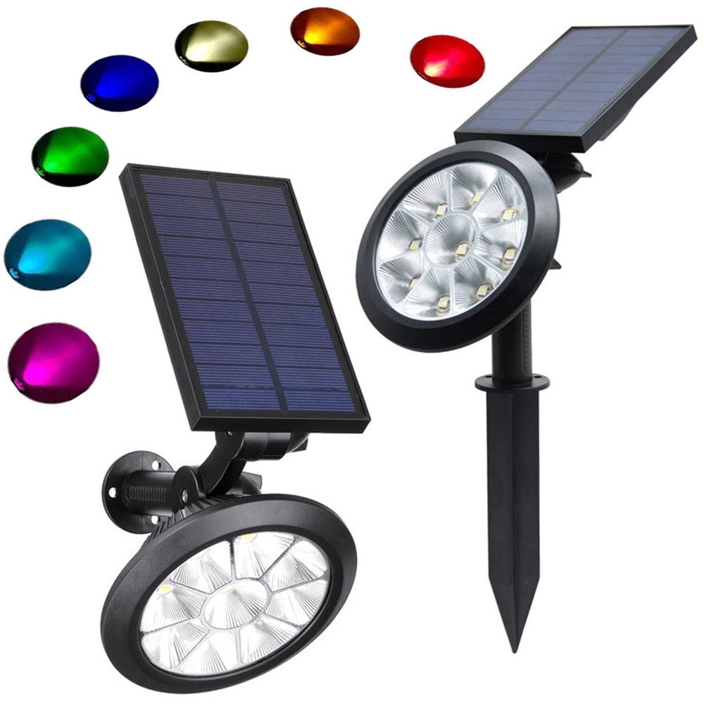 Solcellslampa utomhus LED RGBW IP55 med skymningssensor 42 cm