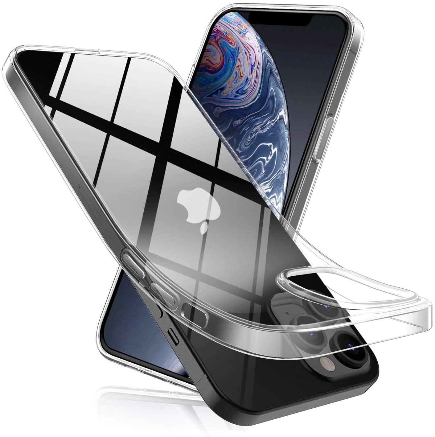 Transparent TPU skal + två st skärmskydd till iPhone 12 / 12 Pro (1 av 3)