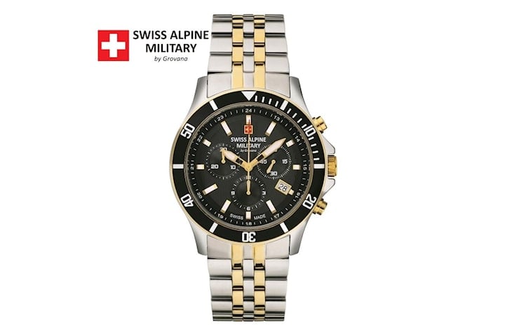 Swiss Alpine Military Tvåfärgad Rostfritt Stål SAM7022.9147 Herrklocka