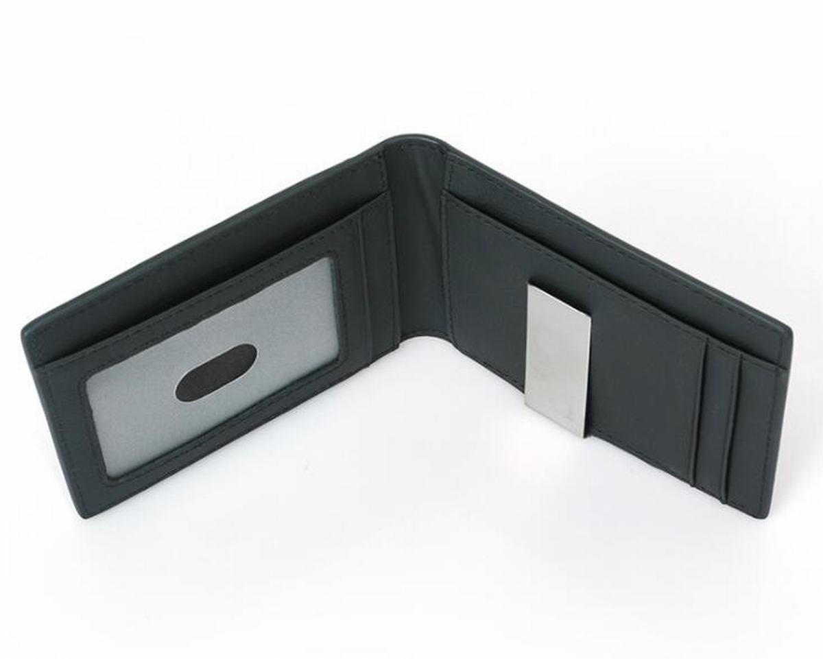 RFID carbon plånbok i äkta läder med pengaklipp (2 av 5)