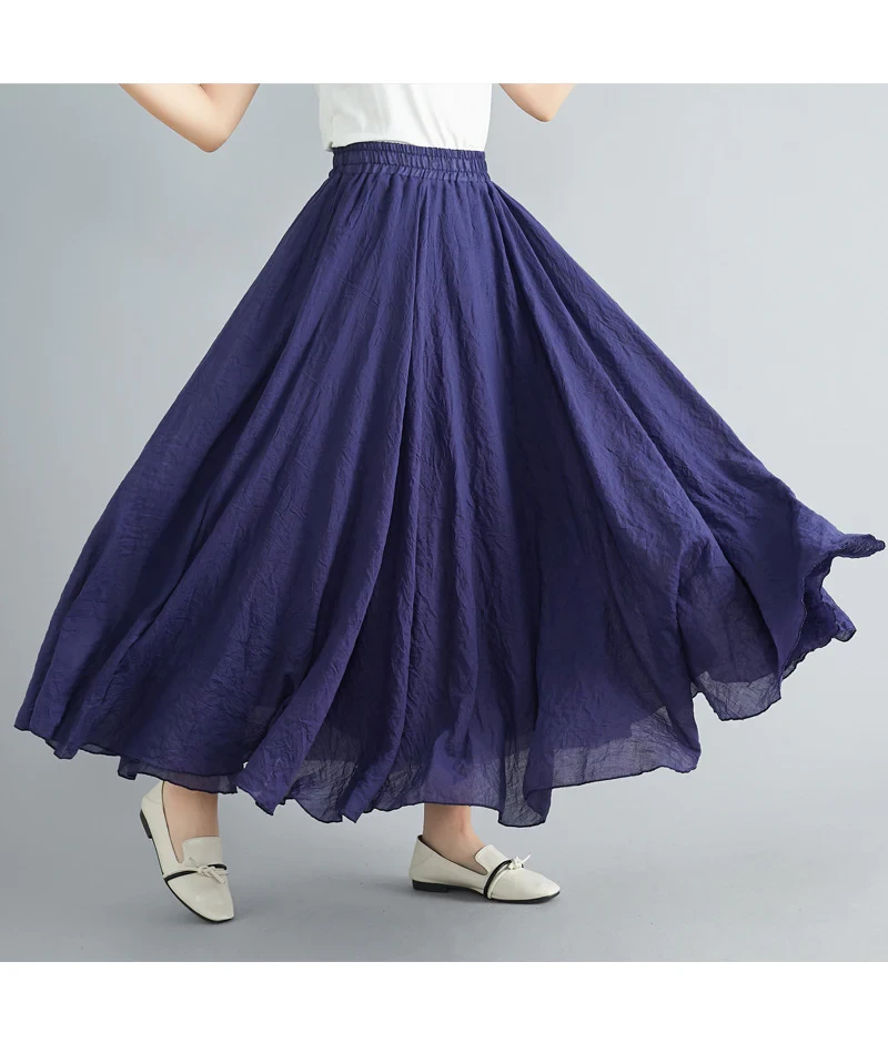 Lång kjol i bomull one size (11 av 21)