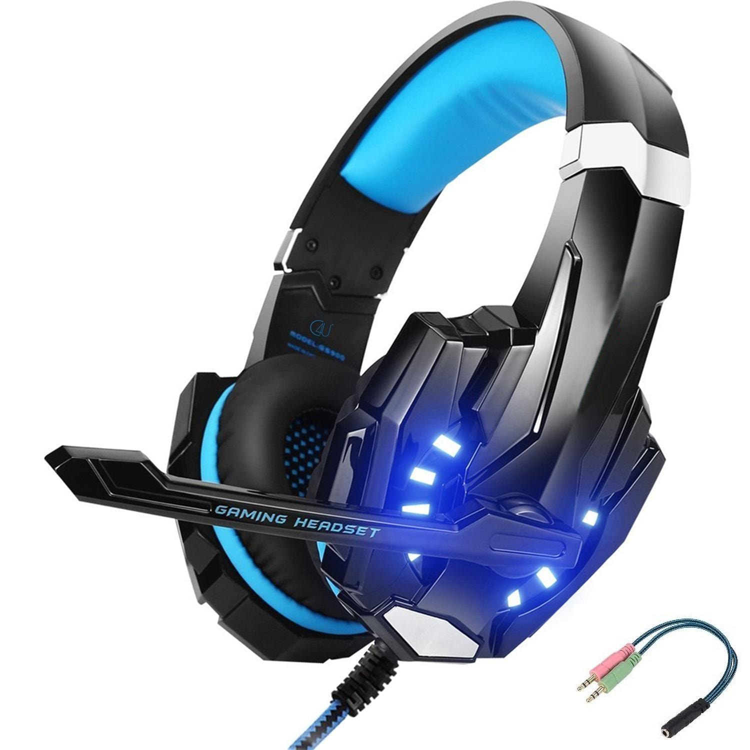 Gaming headset hörlurar C4U® G9000 Mic för Playstation 4 / Ps4 Pro / PS5 (1 av 10)