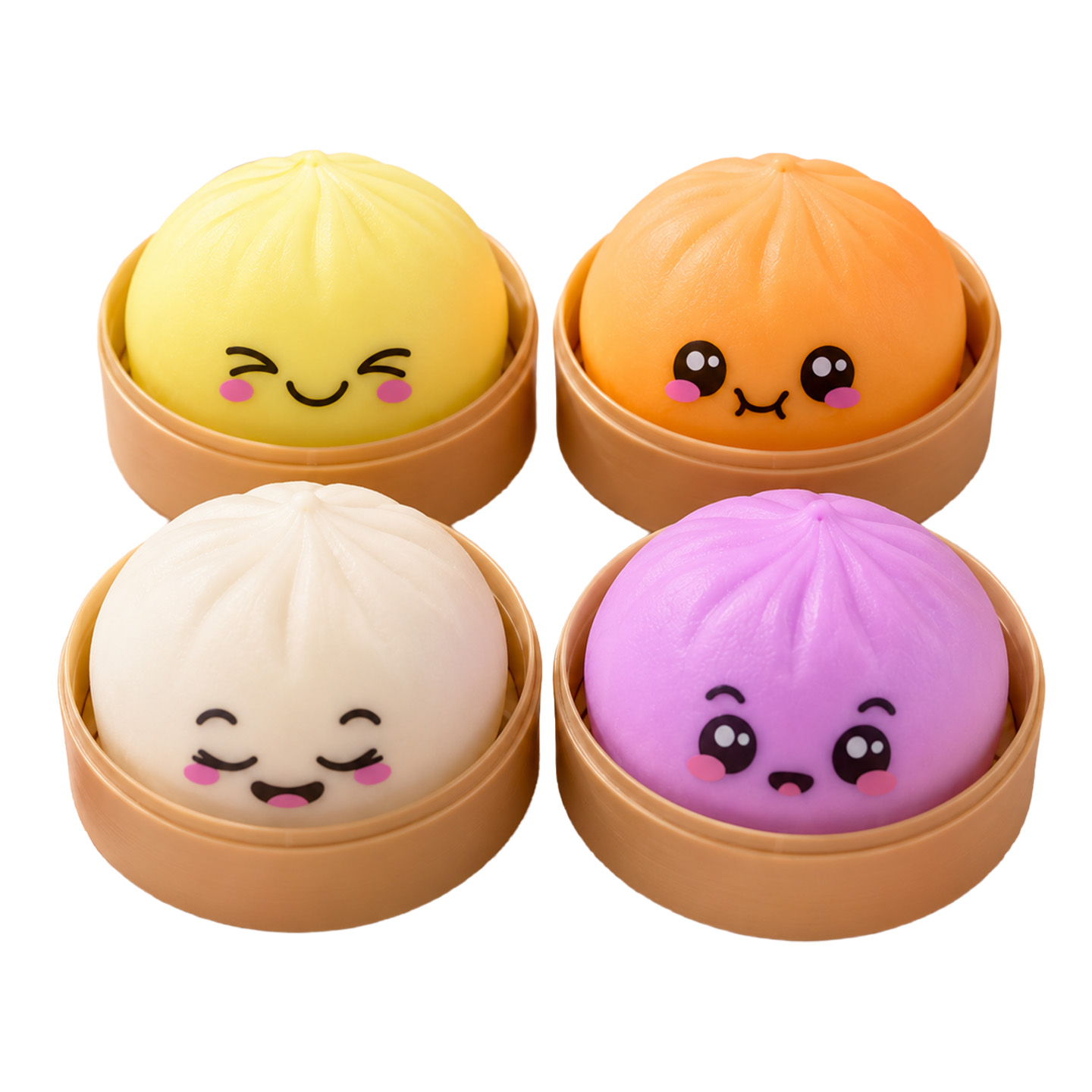 Bun Dumpling Squishy Mystery box - Kawaii stressboll 8,5 cm 2-pack