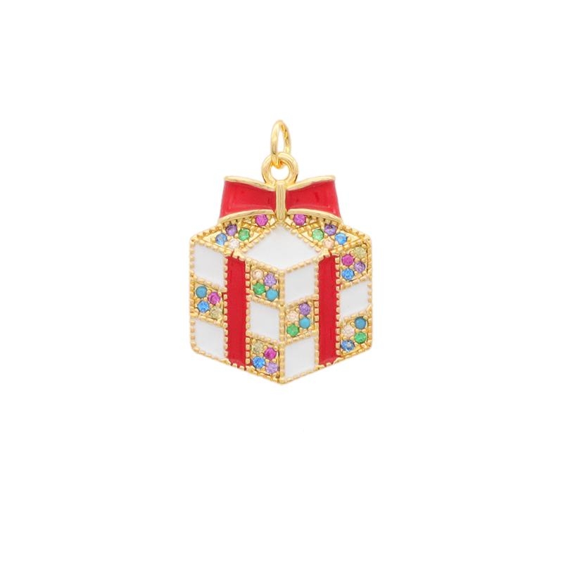 Product Image for Guldpläterat smycke paket till jul julklapp emalj strass