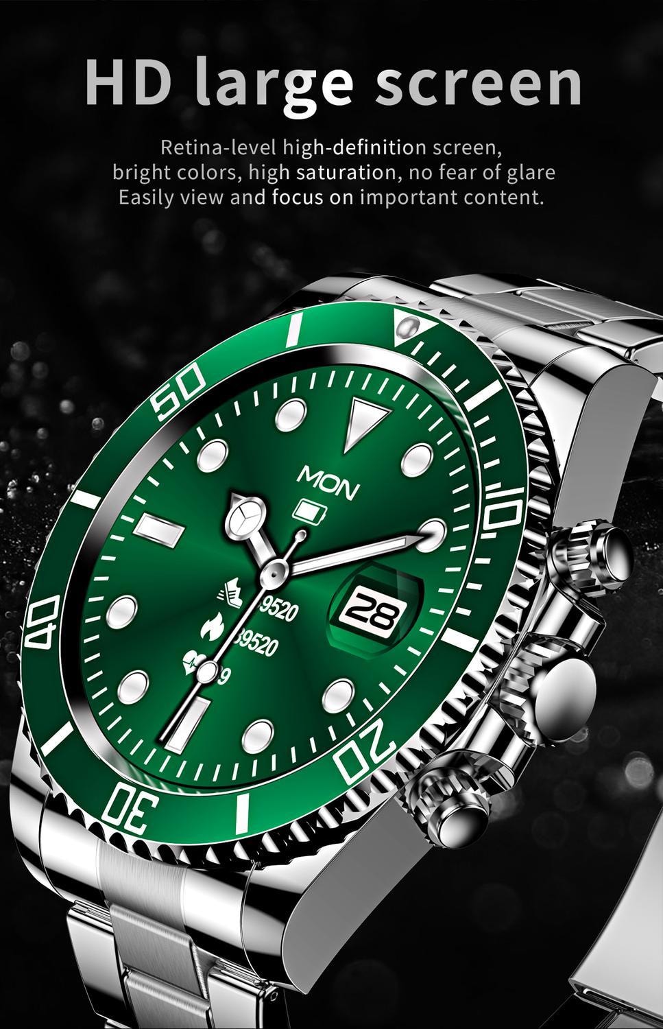 Smart watch / Träningsklocka AW12 Grön (3 av 9)
