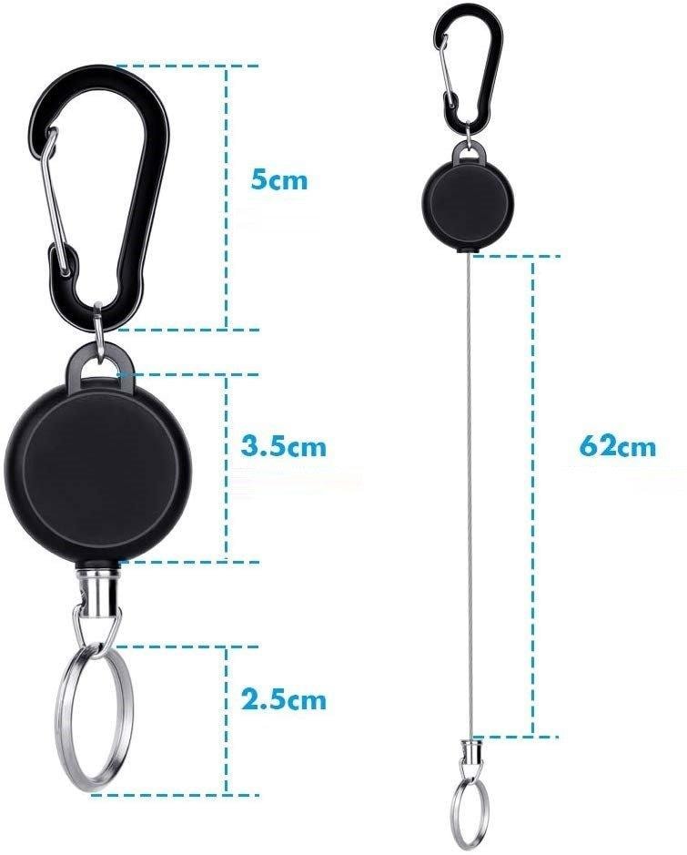 Utvidbar nøkkelring med jojo-funksjon og streng 72 cm (7 av 9)