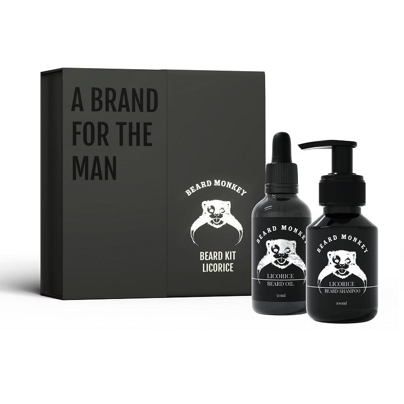 Giftset Beard Monkey Beard Kit Licorice 2022 - StylingAgenten