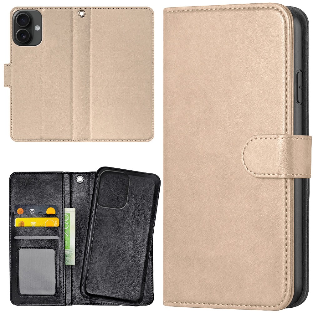Plånboksfodral Beige för iPhone 16