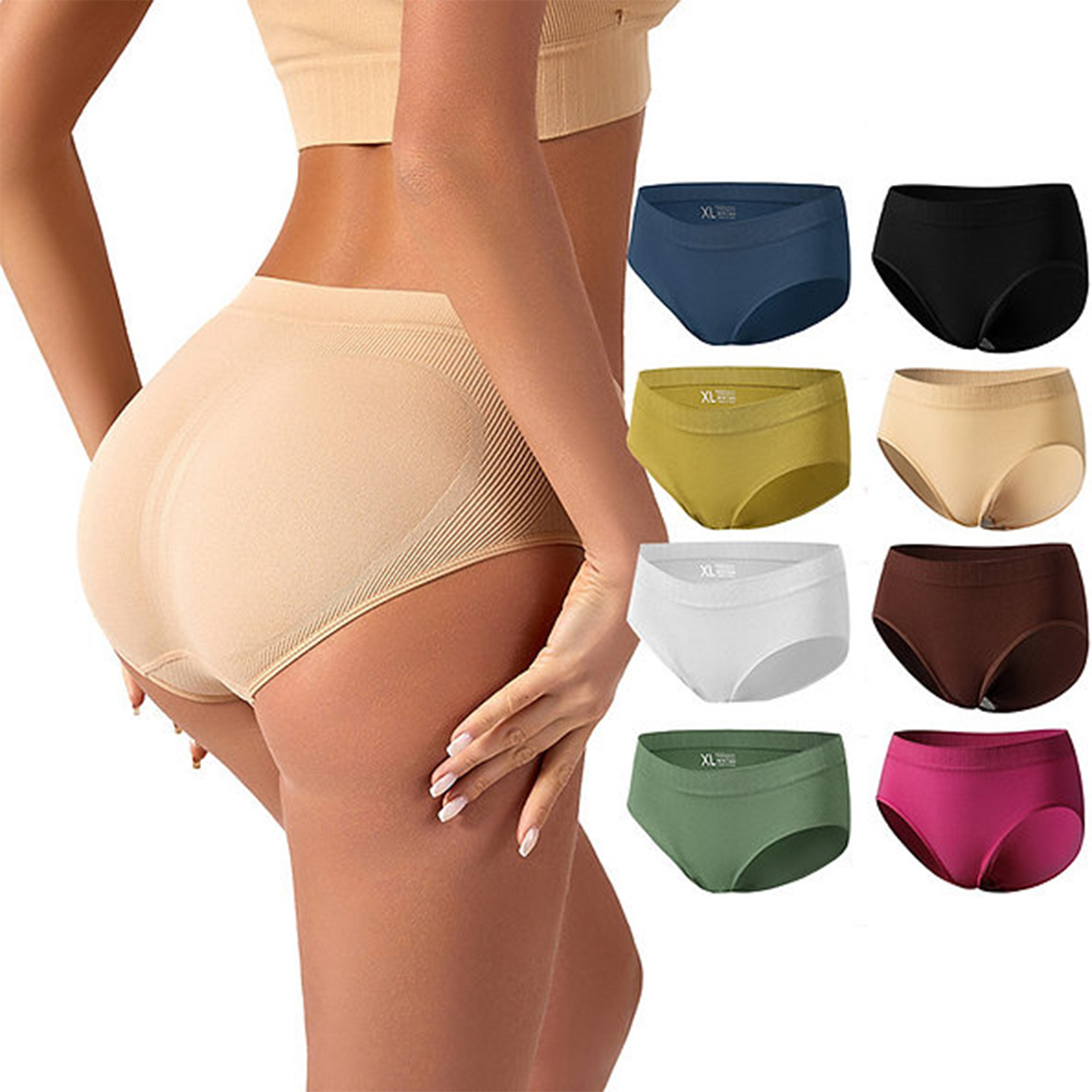 Product Image for Seamless trosor med låg midja, 4-pack