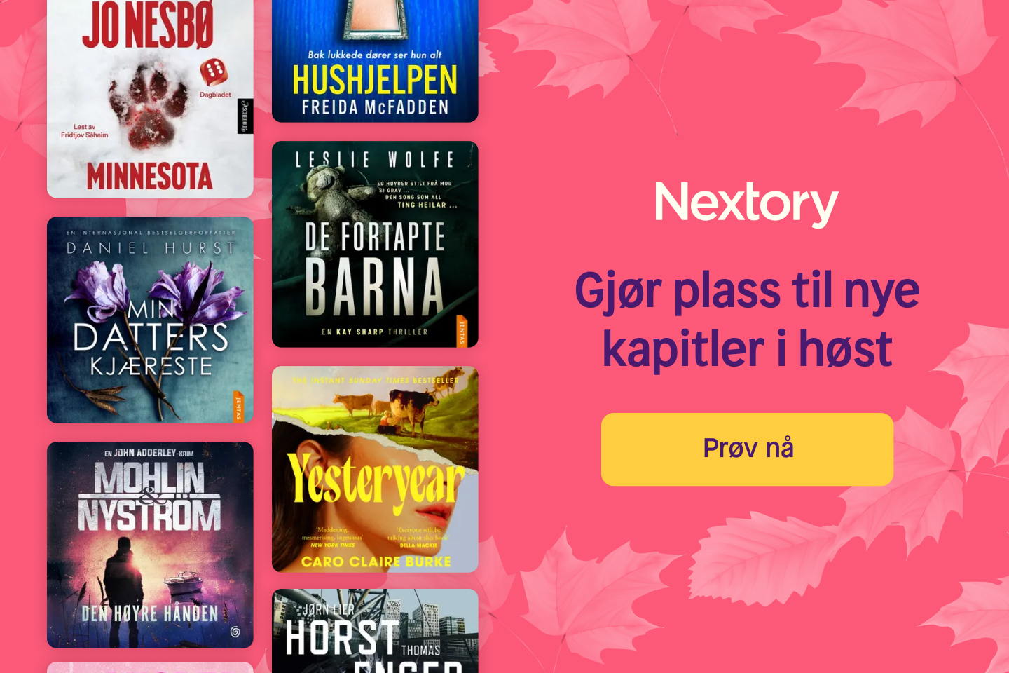 Prøv Nextory gratis i 60 dager!