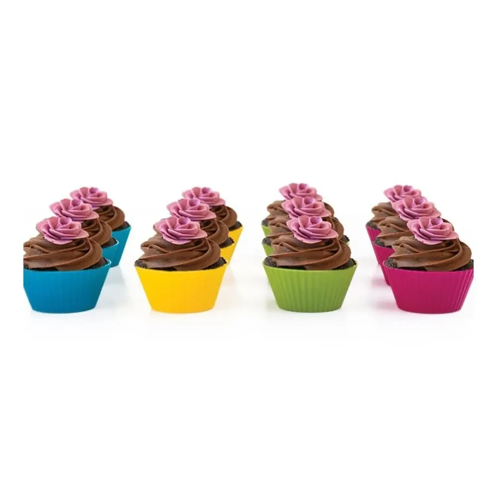 Fargerike muffinsformer i silikon 12- eller 24-pack (9 av 15)