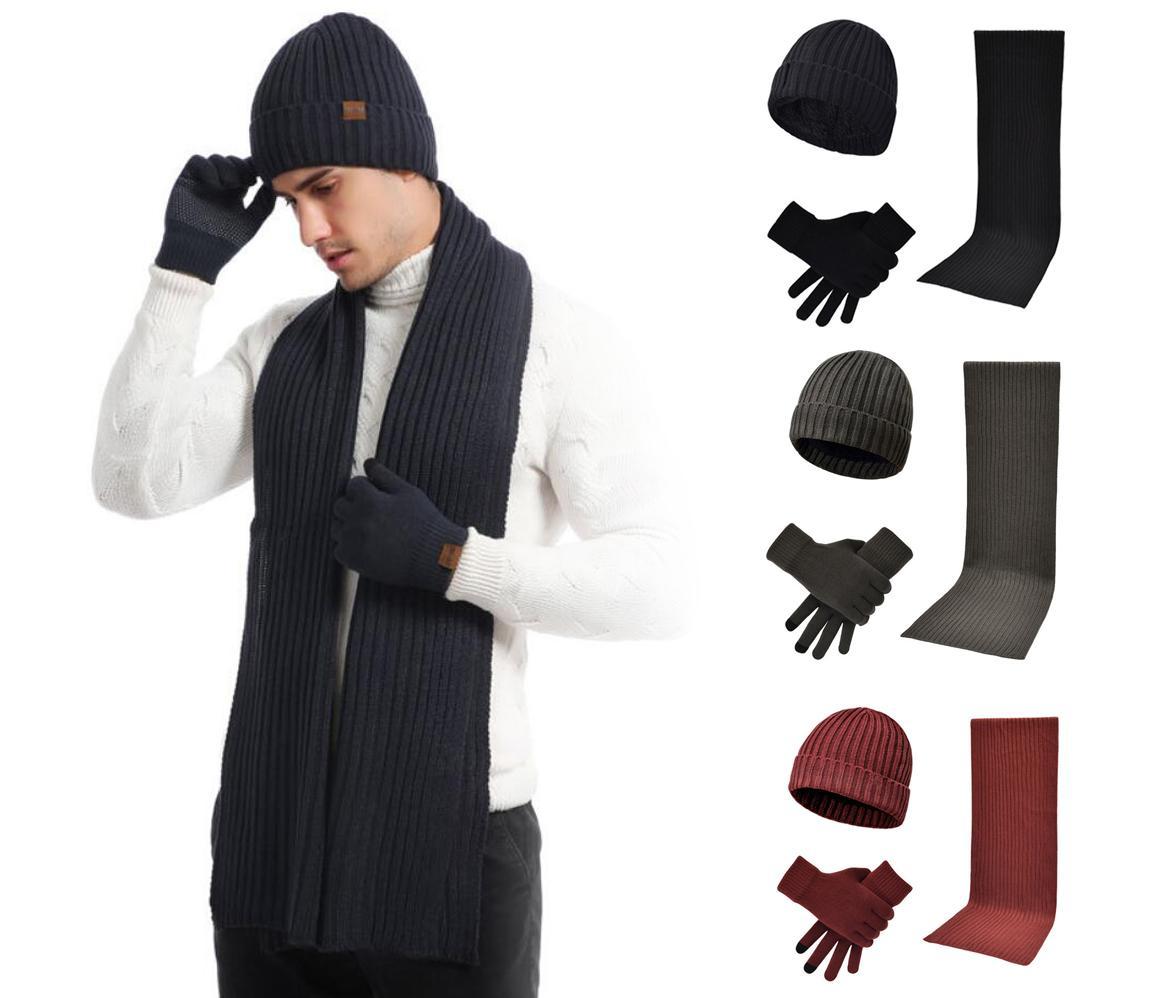 Product Image for 3 st Stickade Halsduk + Hatt + Handskar