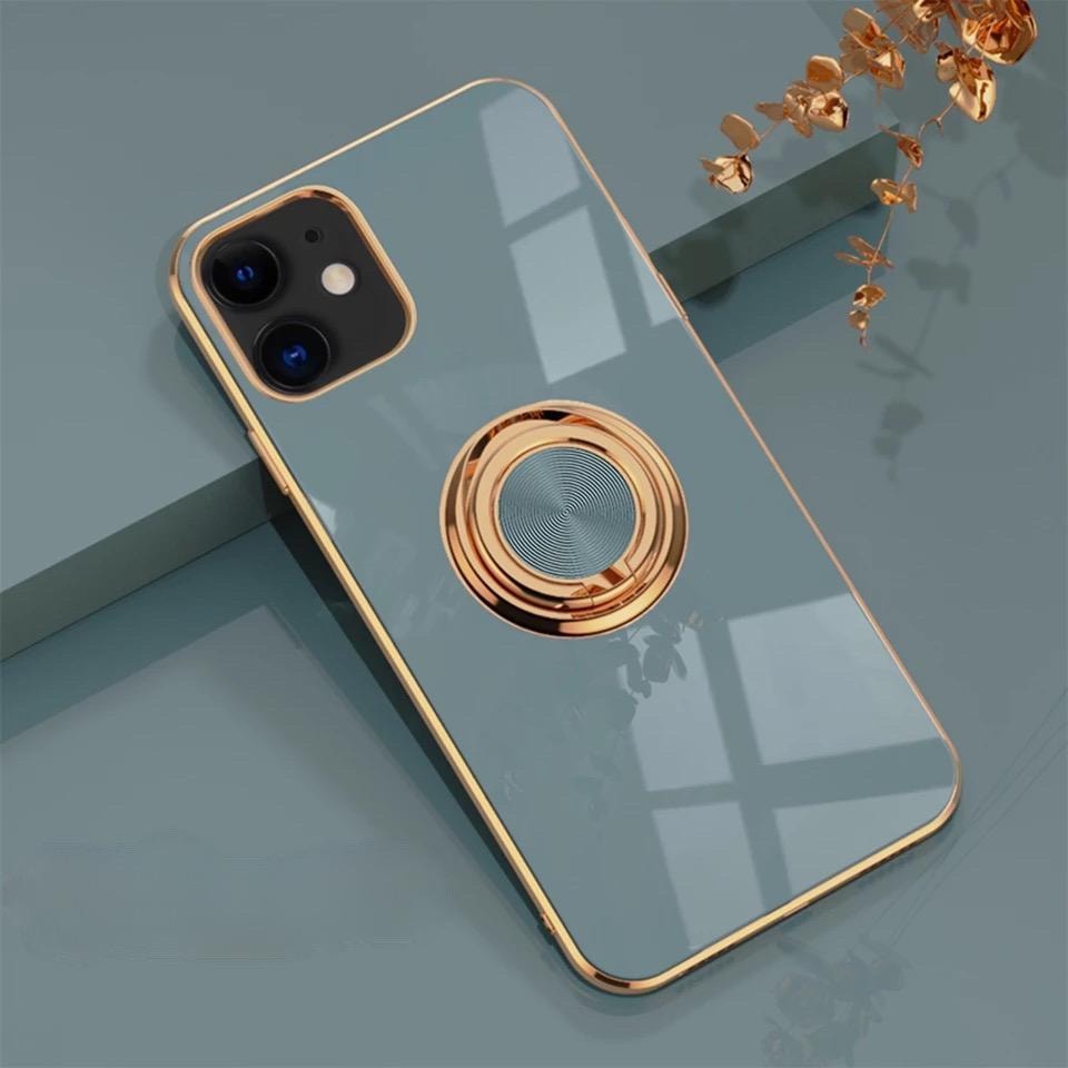 Luksuriøst stilig deksel 'iPhone 14 Plus' med ringstativfunksjon Gold (1 av 9)