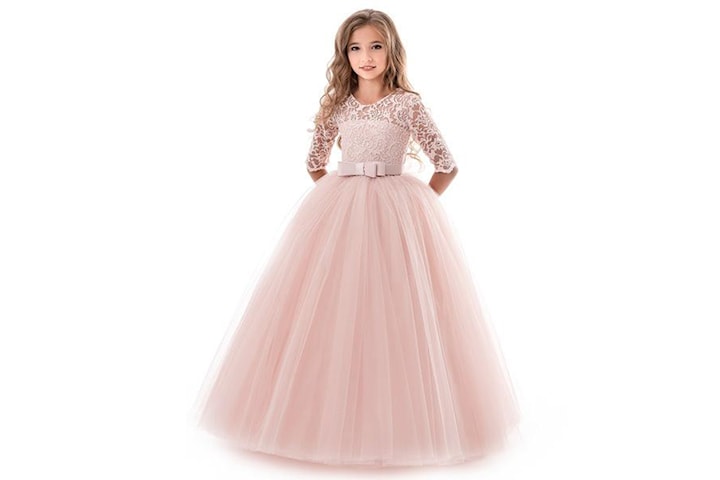 Prinsessklänning med skärp för barn
