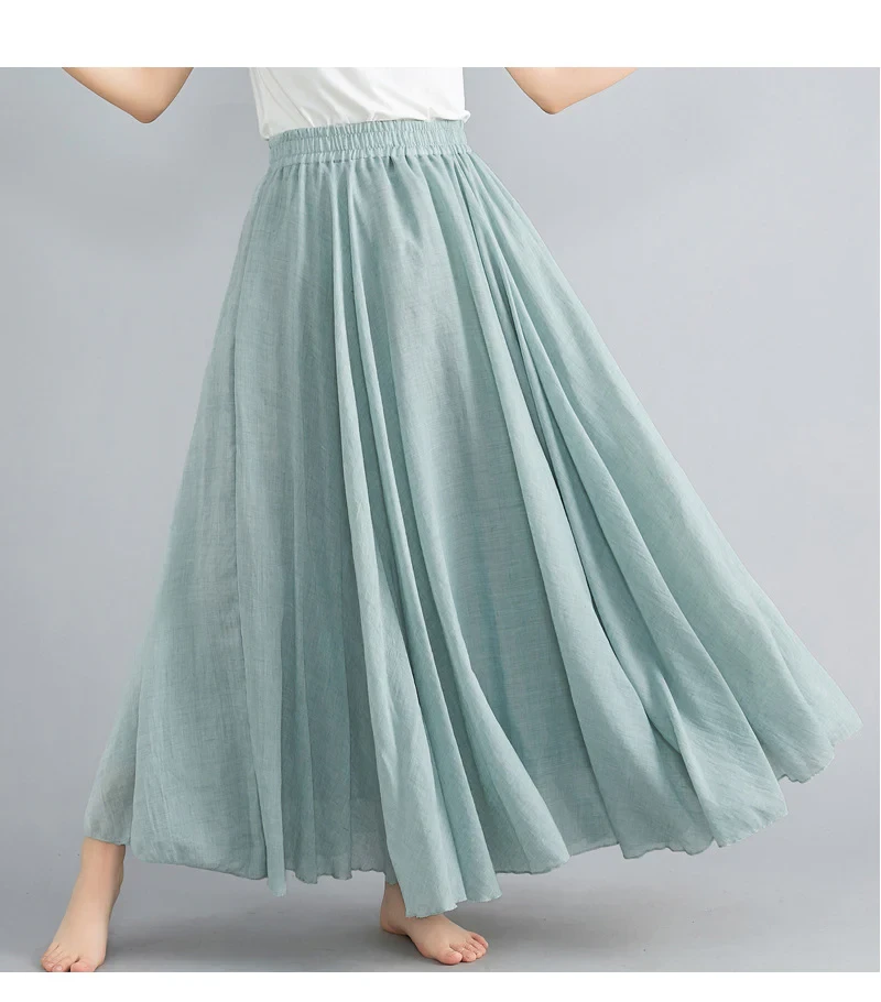 Lång kjol i bomull one size (18 av 21)