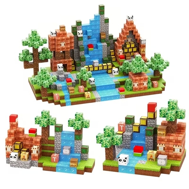 Product Image for 300 st Magnetiska Byggklossar - Leksakspresent för Barn - lek som Minecraft eller Roblox Magnetiska byggklossar för barn - DIY monteringsleksak för kreativ lek och presenter