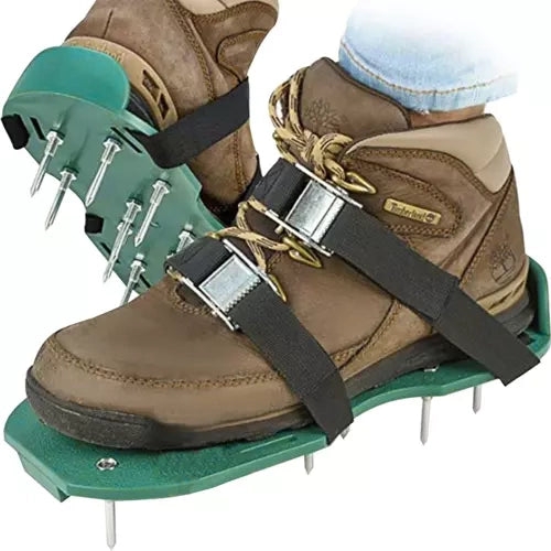 Gräsmatteluftare skor med 26 spikar 5 cm, stl 36-46, 2-pack