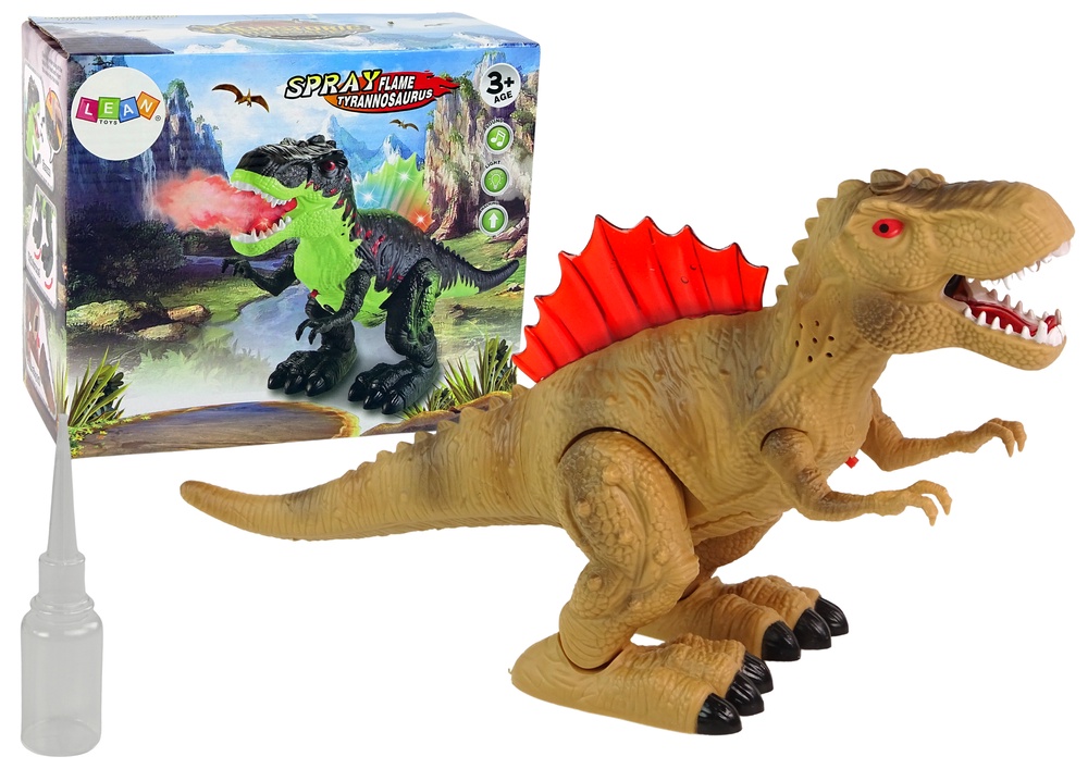 Interaktiv dinosaurieleksak 35 cm med ljud, ljus och ånga, från 3 år