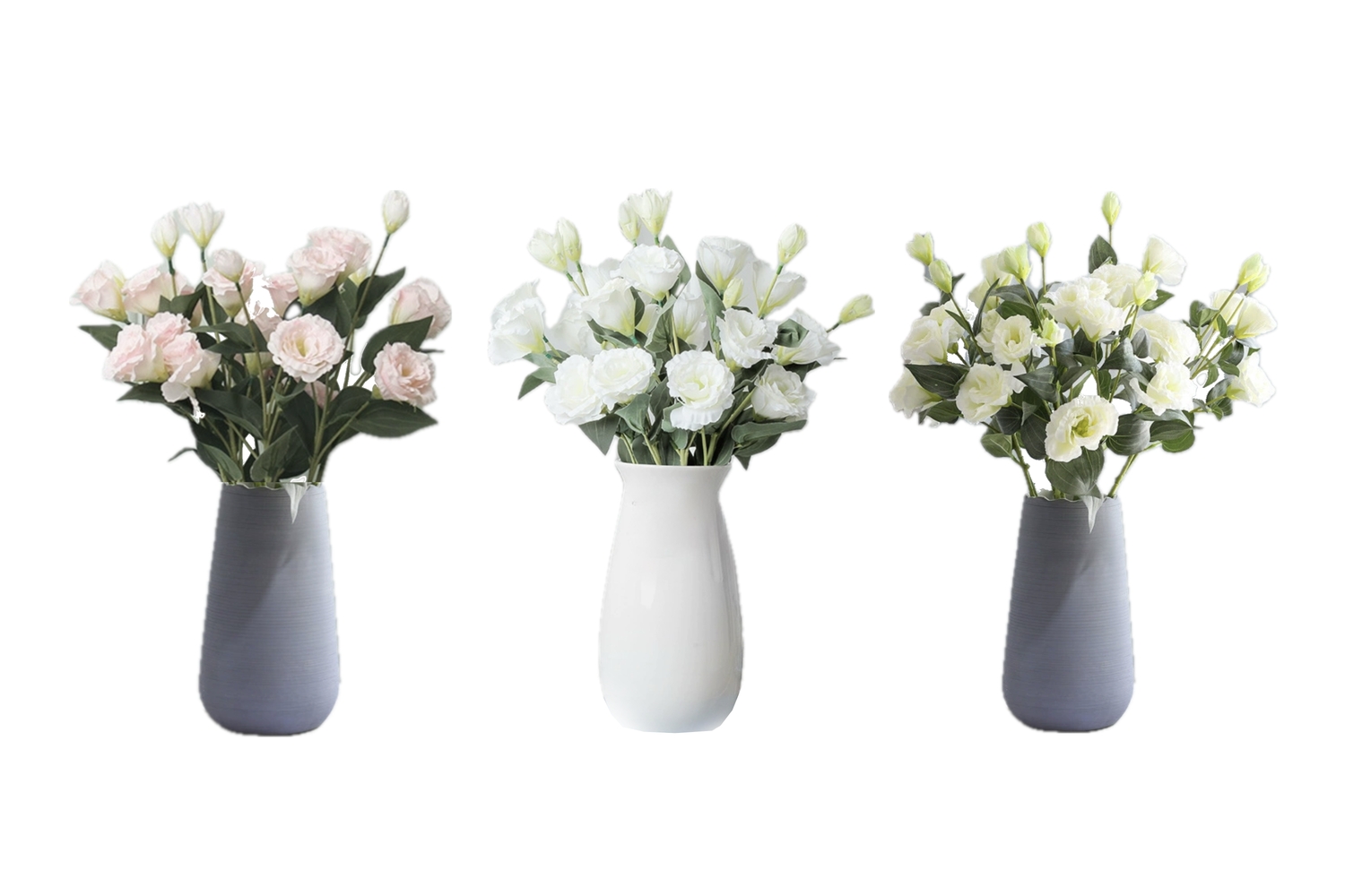 Product Image for 4-huvuds konstgjorda lisianthusblommor – flerpack