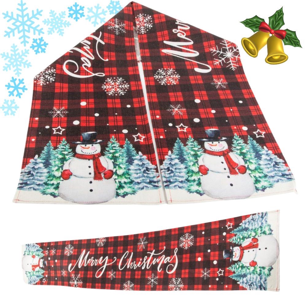 Bordslöpare jul 180 x 32 cm motiv tomte/snögubbe blandade färger