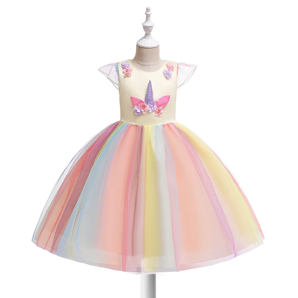 Färgglad prinsessklänning för barn (6 av 9)
