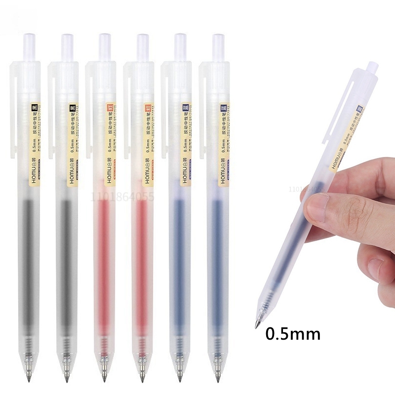 6/10 st 0,5 mm infällbara gelpennor Set Svart/blått bläck Kulspetsskrivande Kontor Affärssignatur Skolmaterial Brevpapper