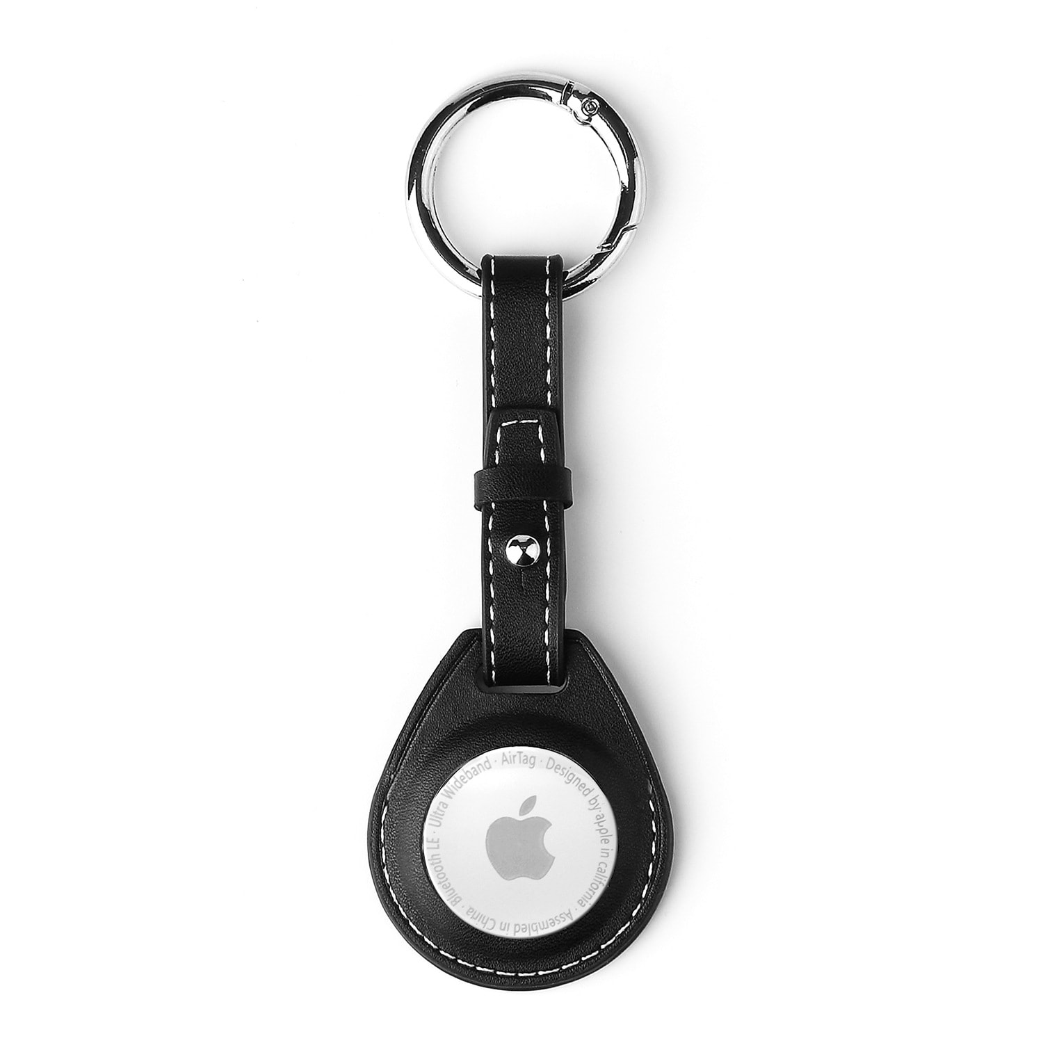 Nyckelringshållare i lyxigt flerfärgat veganskt läder för Apple AirTag, med skyddande fodral (4 av 7)