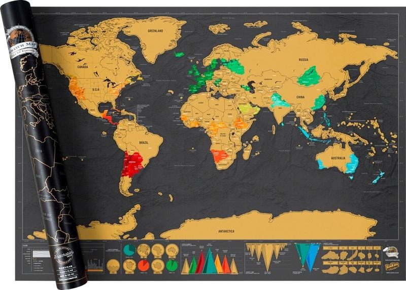 XXL Scratch Map - Världskarta där du skrapar de länder du besökt (11 av 35)