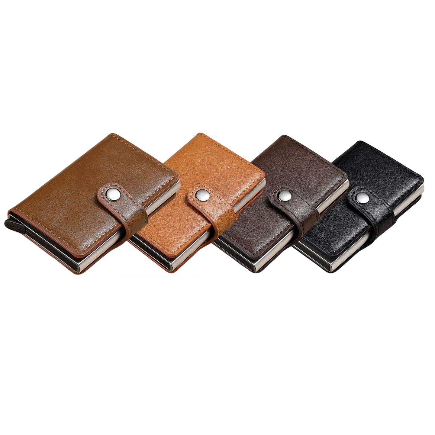 Kompakt plånbok i PU-läder 6,7x9,7x1,7 cm