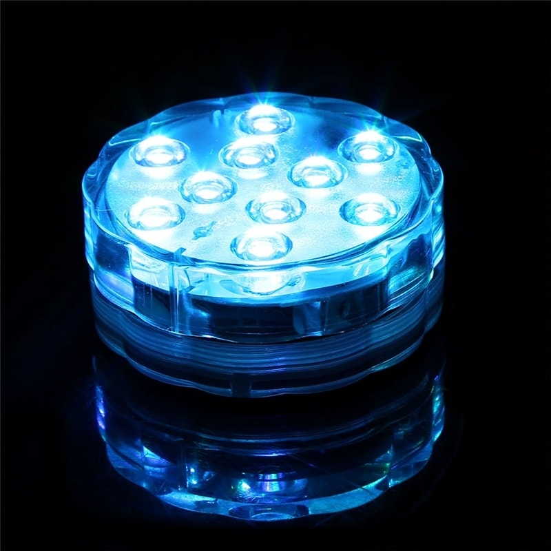 LED-lys for boblebad, basseng, badekar. Vanntett, vannlys (7 av 18)