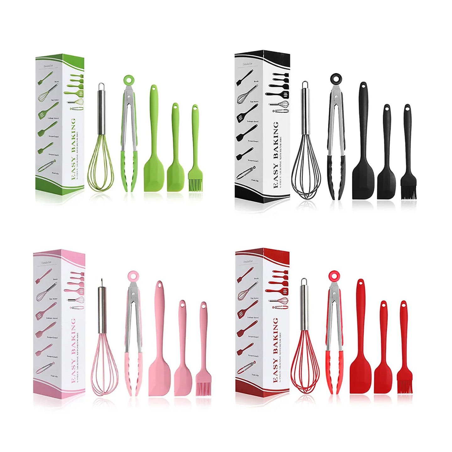 Product Image for Färgglada köksredskap i silikon, 5-pack