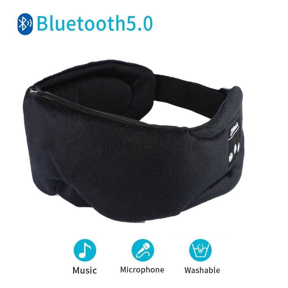 Sovmask med hörlurar Bluetooth 5.0 Svart (8 av 9)