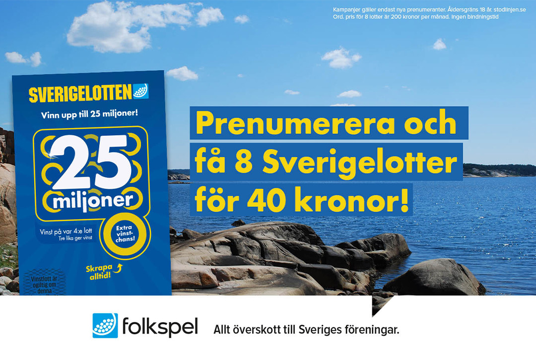 Prenumerera på Sverigelotten - Första månaden för 40 kr | Let’s deal