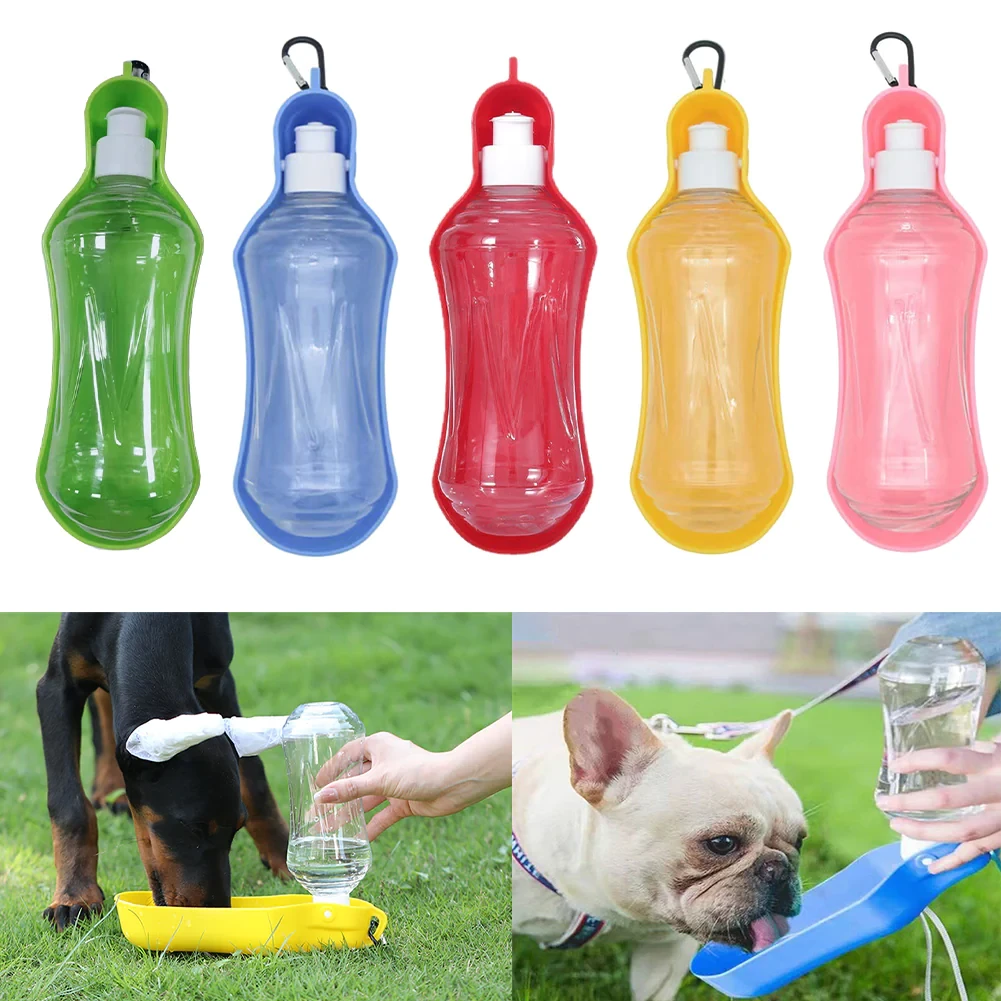 Hopfällbar vattenflaska för hundar 500 ml (6 av 14)