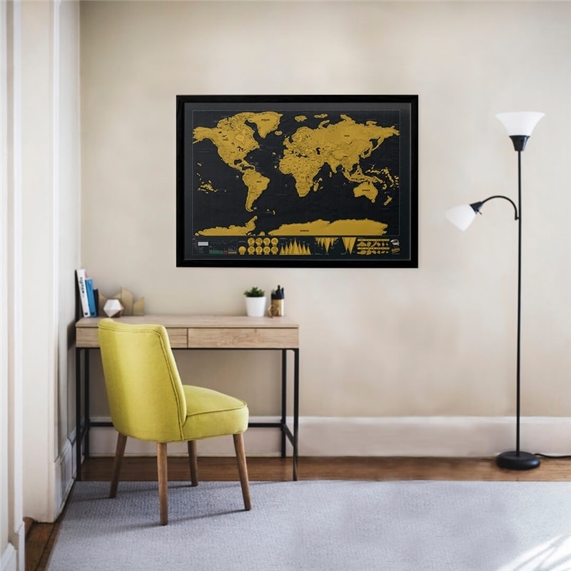 XXL Scratch Map - Världskarta där du skrapar de länder du besökt (24 av 35)