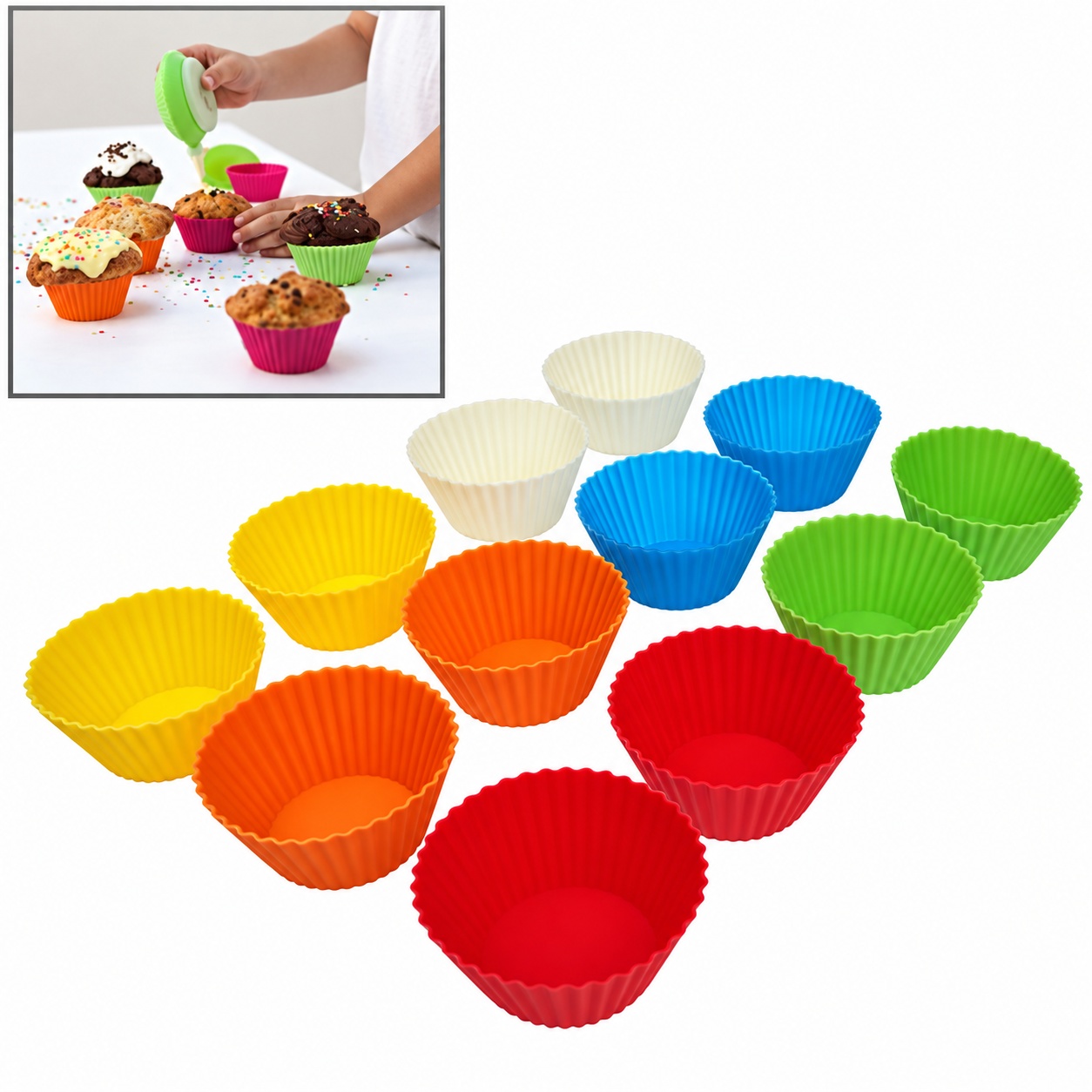 Silikonformer for muffins 12-pak