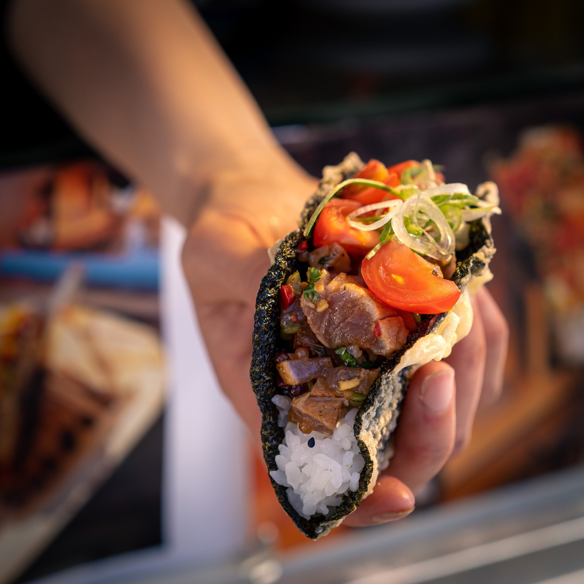 Velg mellom Sushi taco og sushi sandwich! Hos Norisushi Foodtruck! (1 av 10)