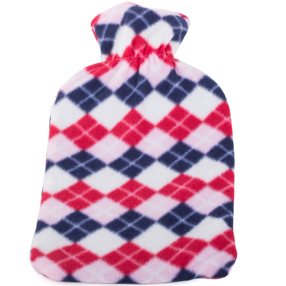 Product Image for Stor varmtvannsflaske 2L i gummi med plysjtrekk.